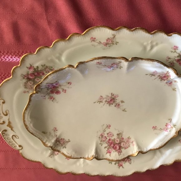 BUndle  2  Antique 100+yrs GDA Limoges France oval   platters - Picture 3 of 4